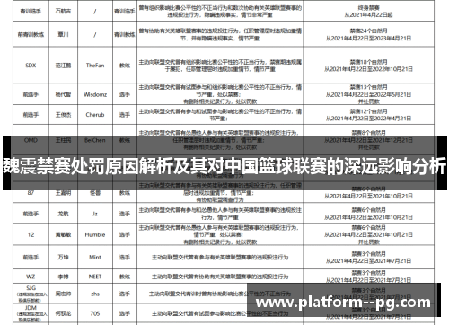 魏震禁赛处罚原因解析及其对中国篮球联赛的深远影响分析